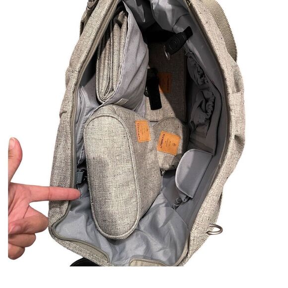 Lassig Baby Changing Bag Diaper Twin Boucle 33 (L) x 13 (W) x 37 (H) Insulated - Picture 5 of 14